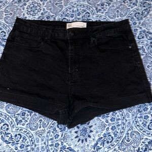 RSQ BLACK DENIM JEAN SHORTS SIZE 11 SUNSET HIGH RISE